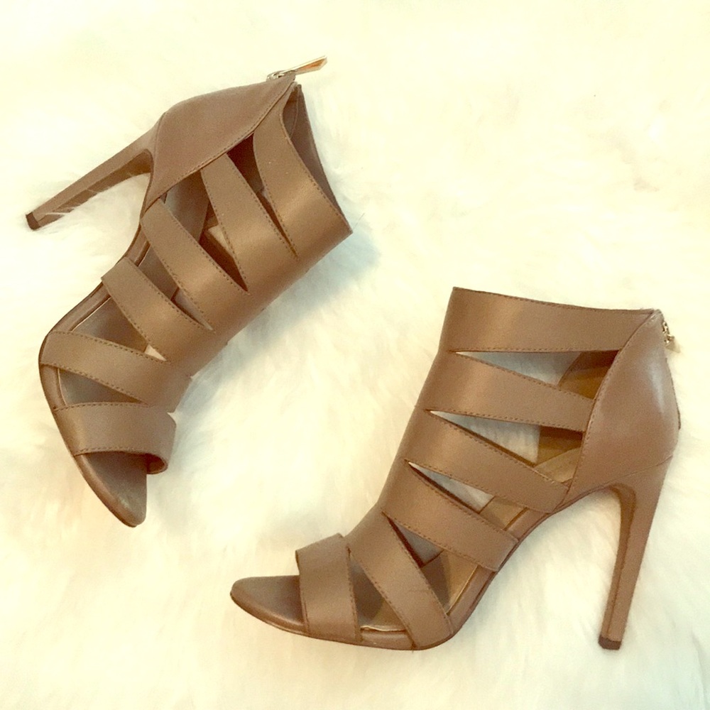 Taupe high heels