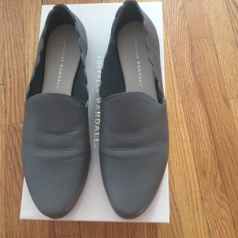 Loeffler Randall grey loafers