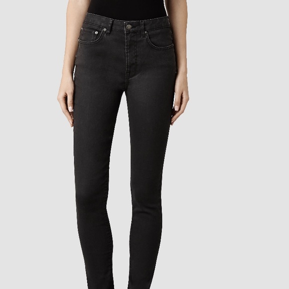 AllSaints Mast/Lacquer Skinny Fit Low Rise Pant - Picture 1 of 4