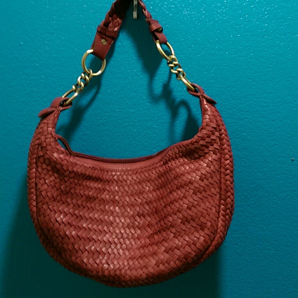 Donald J. Pliner Red Leather Purse