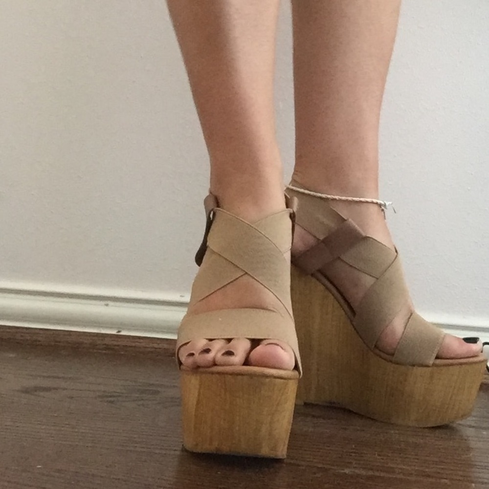 Tan Steve Madden Wedges