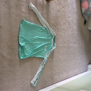 Mint and grey long sleeve tee, brand PINK