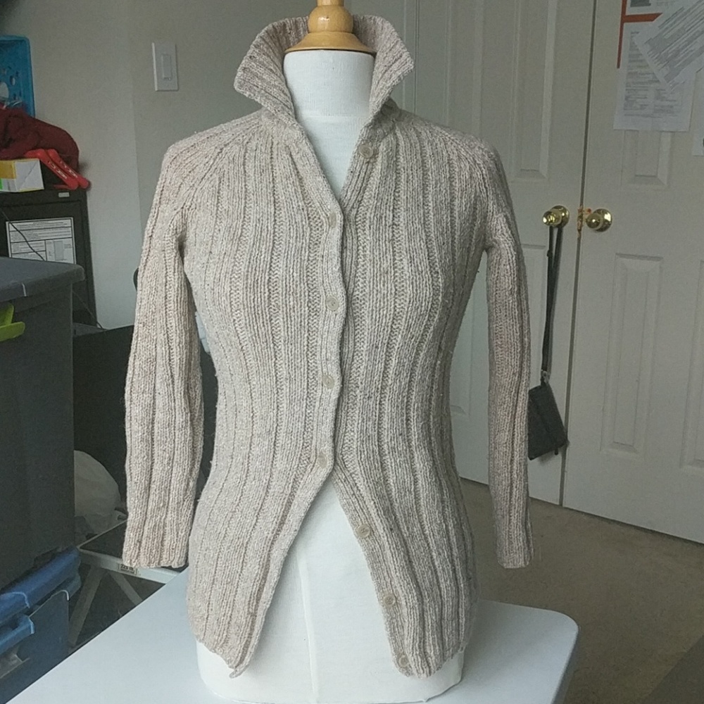 J. Crew Wool Blend Button Down  Sweater