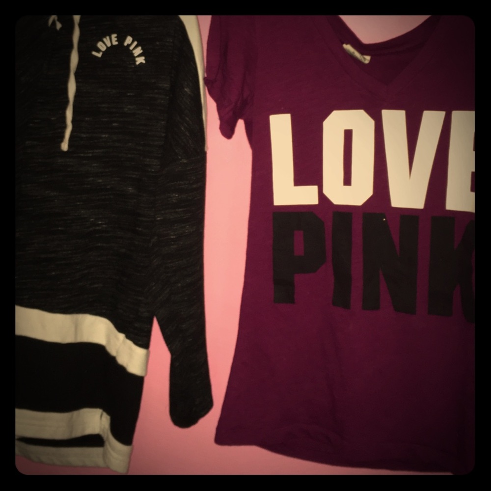 2 PINK/Victoria secret Shirts , XS