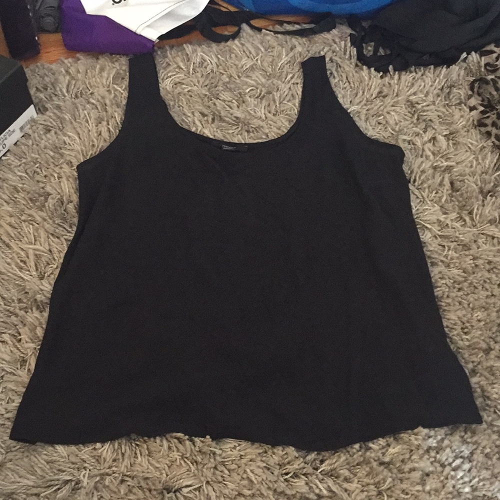Black chiffon tank