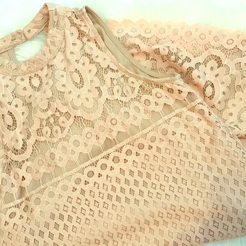 Nude lace dress