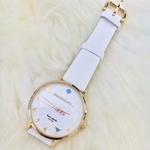 SALE! kate spade watch Metro White Leather Strap