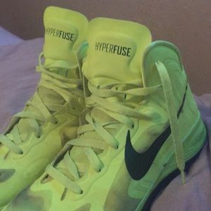 Size 11 Nike Hyperfuse high tops (yellow)