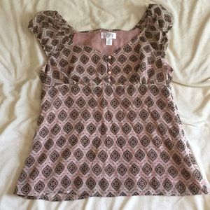 Ann Taylor Lott Ruffled Strap Tank Size 10 Pink
