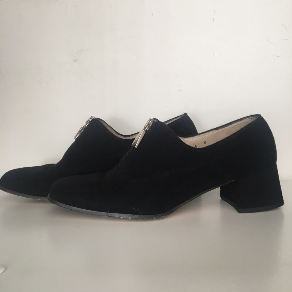 Vintage Ferragamo suede square heel - $18