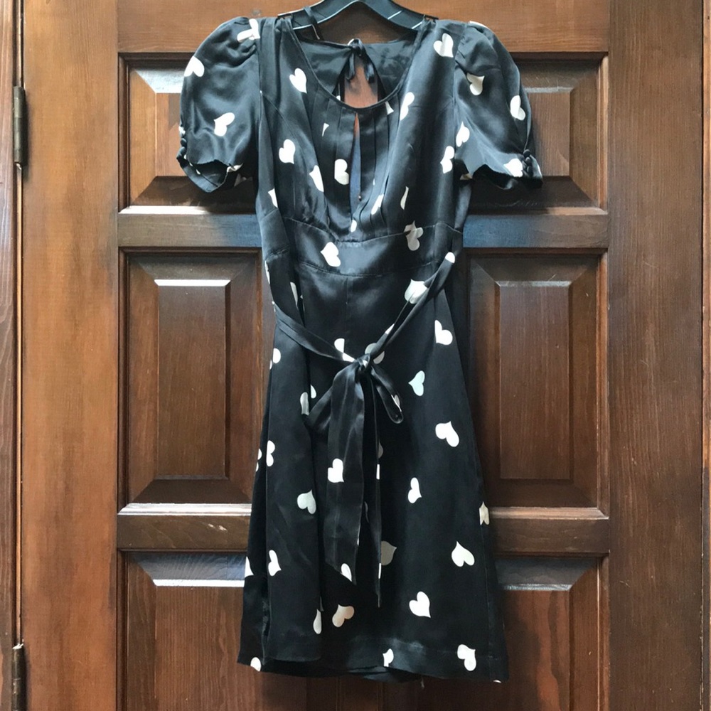Black & White Heart Betsey Johnson Dress