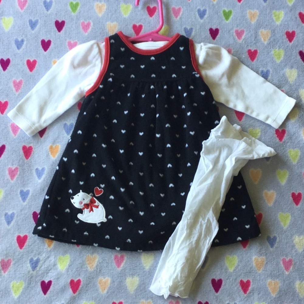 Baby girl dress with tights