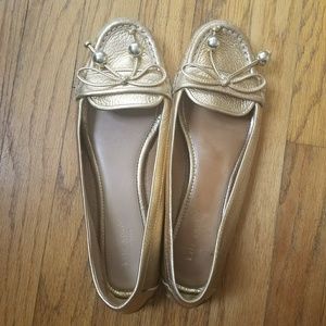 Kate Spade Gold Loafers