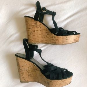 Black Wooden Wedges