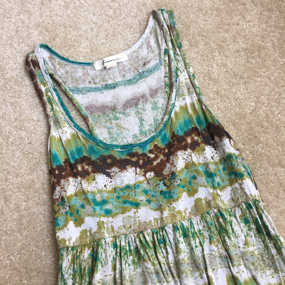 Forever 21 Tie Dye Racerback Tank Top