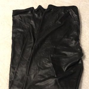 Black pleather leggings