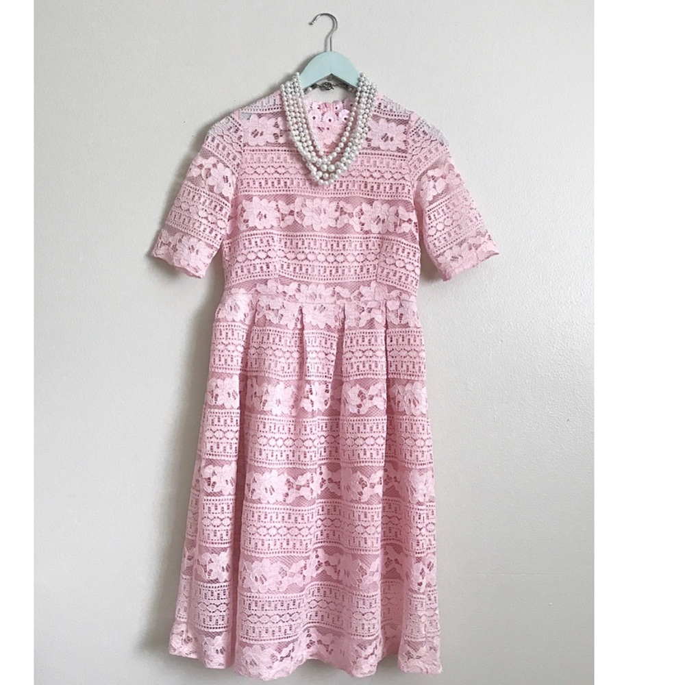 Pink Lace Dress - Picture 4 of 7