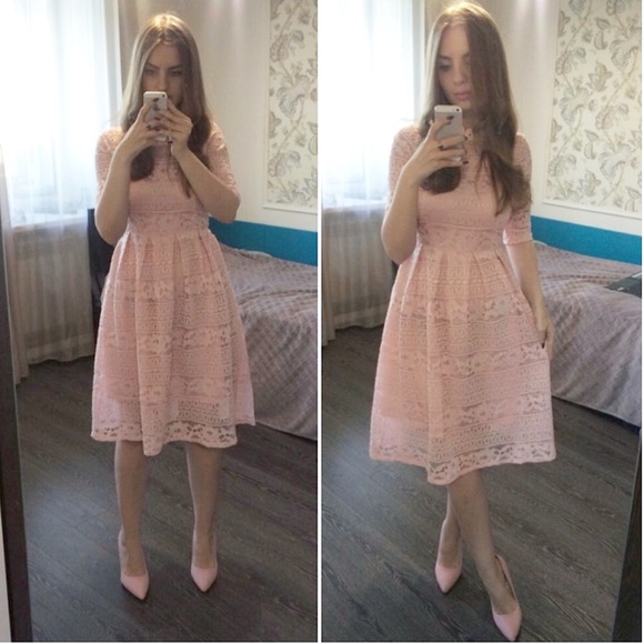 Pink Lace Dress - Picture 2 of 7