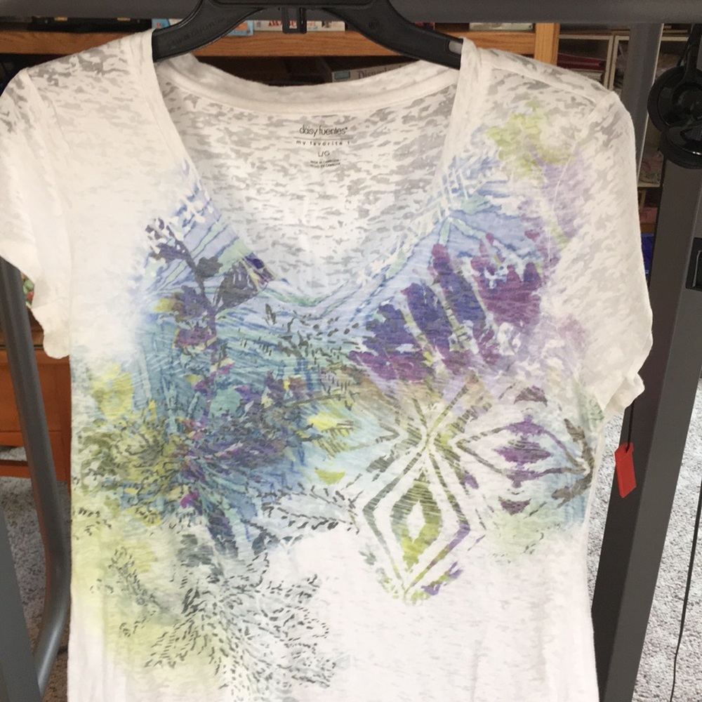 light weight flowered top