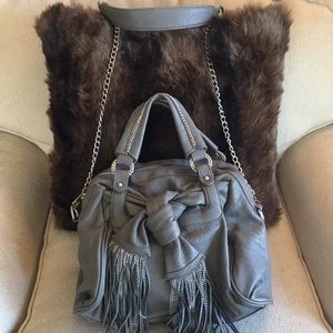 Beautiful gray handbag