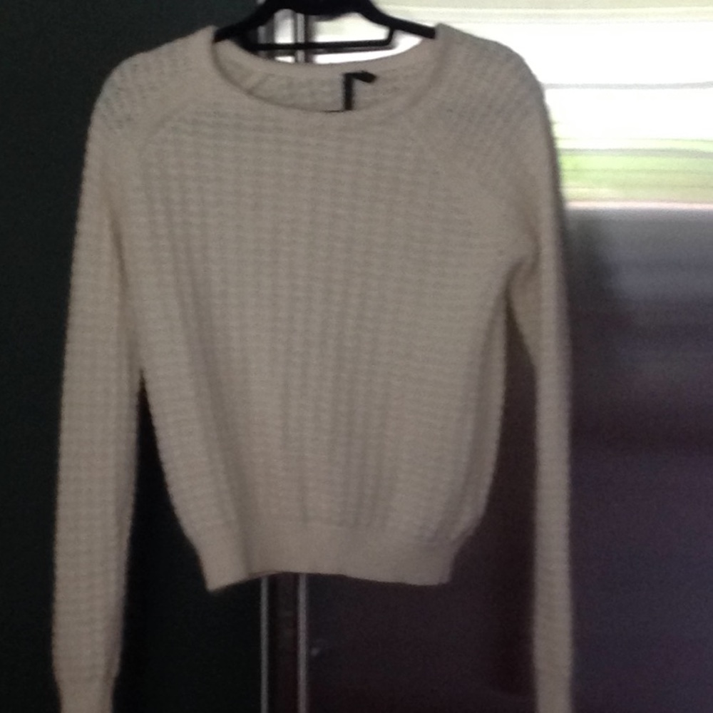 Winter white angora rabbit hair cozy sweater