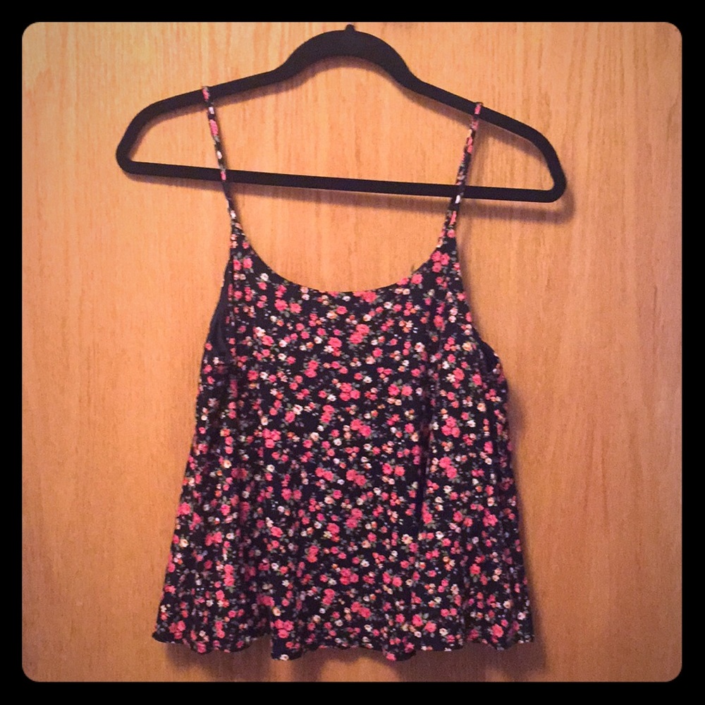 Black Floral Tank