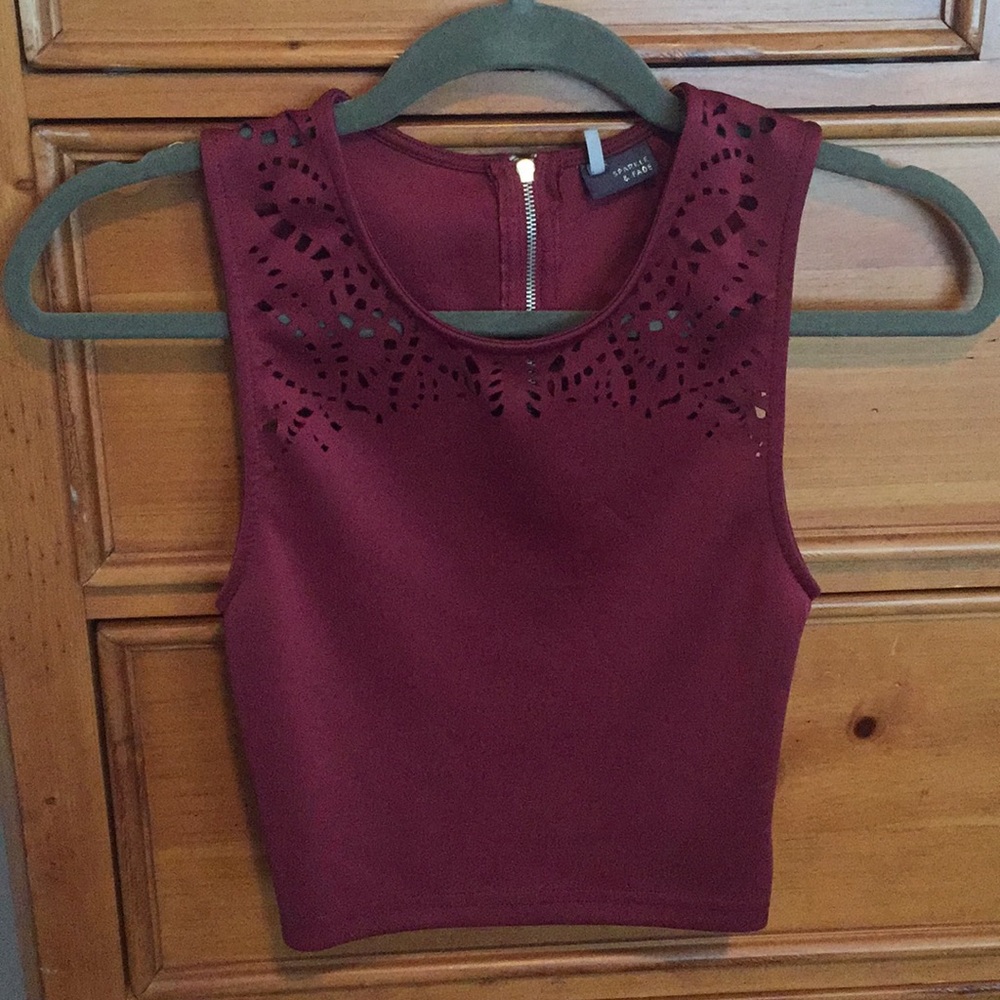 Maroon crop top