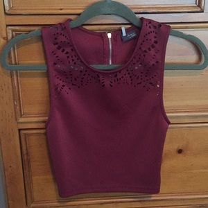 Maroon crop top