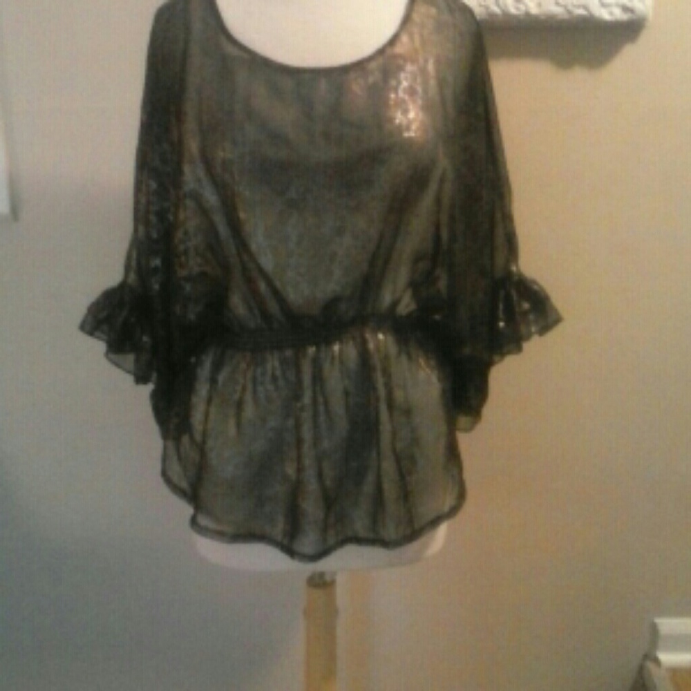 Sheer animal print top