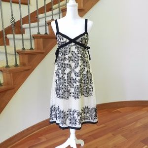 Anna Sui black and cream dress