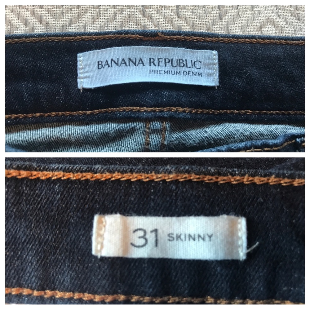 Banana Republic dark blue skinny jeans