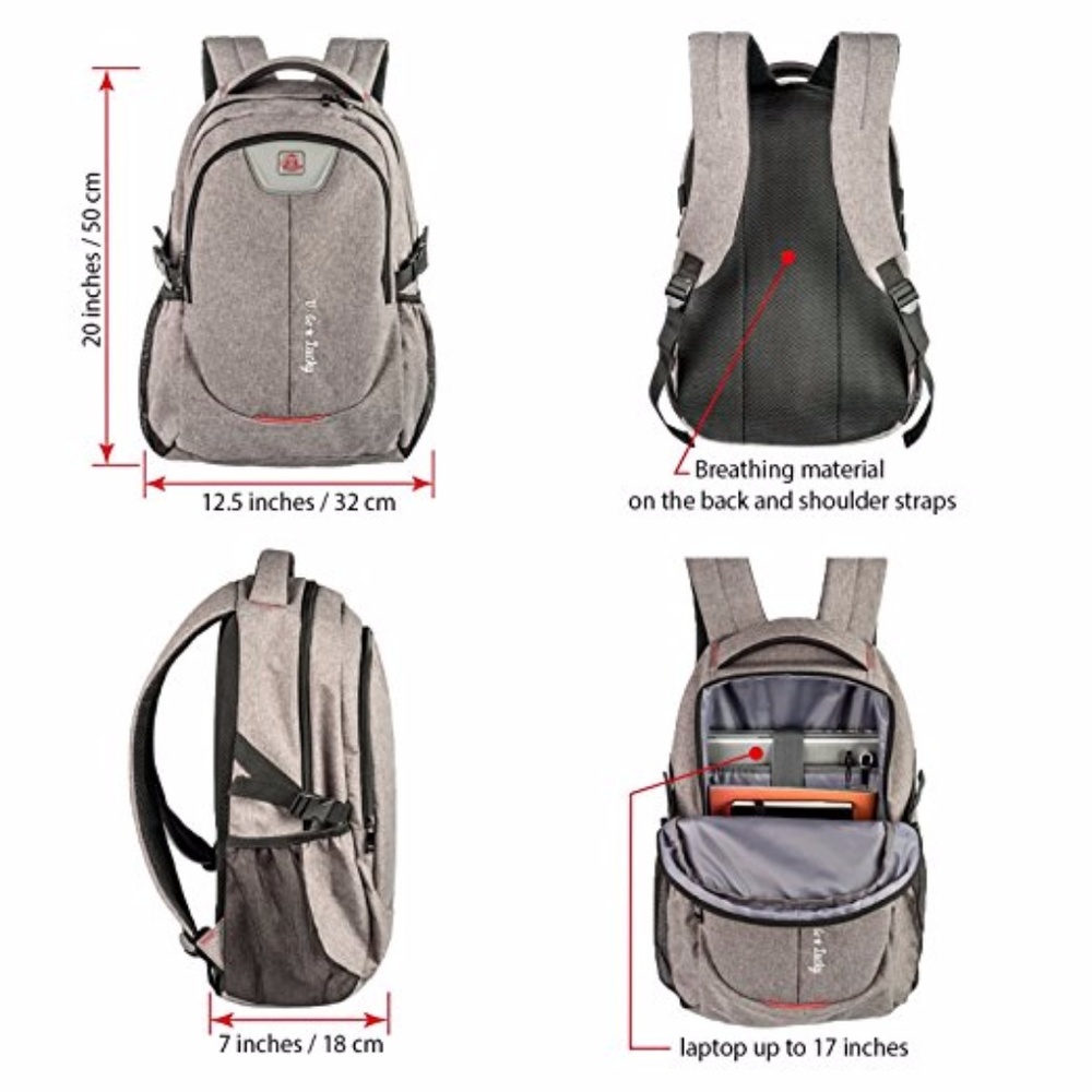 NWOT Unisex Laptop Backpack - Picture 3 of 4