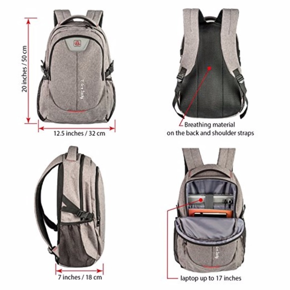 NWOT Unisex Laptop Backpack - Picture 3 of 4