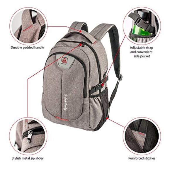 NWOT Unisex Laptop Backpack - Picture 4 of 4