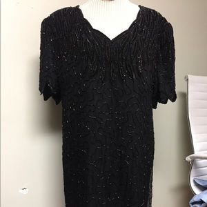 Formal dress with lots of embellishments