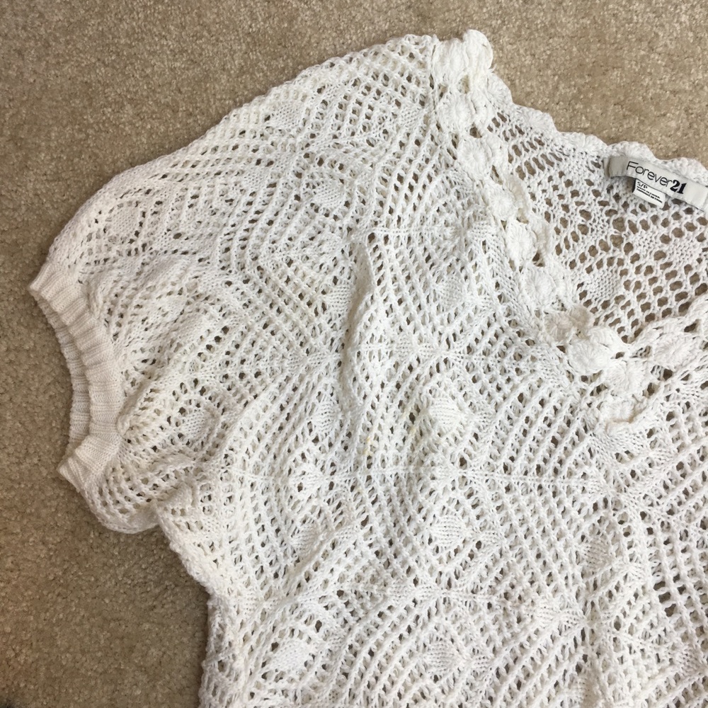 Forever 21 Crochet Knit Sweater