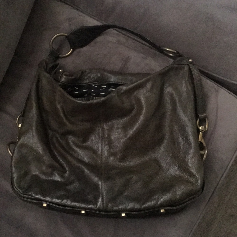 Rebecca Minkoff large dark green hobo bag