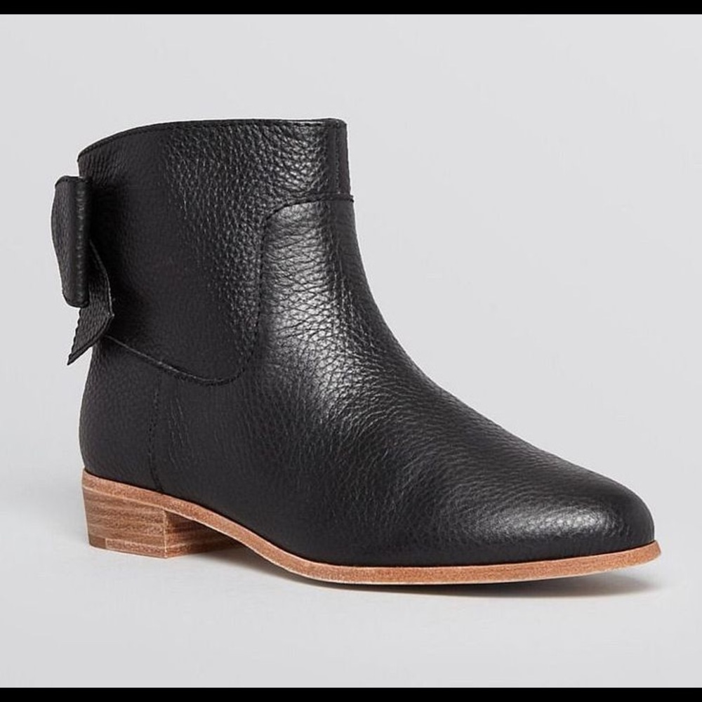 Kate Spade black bow booties size 5