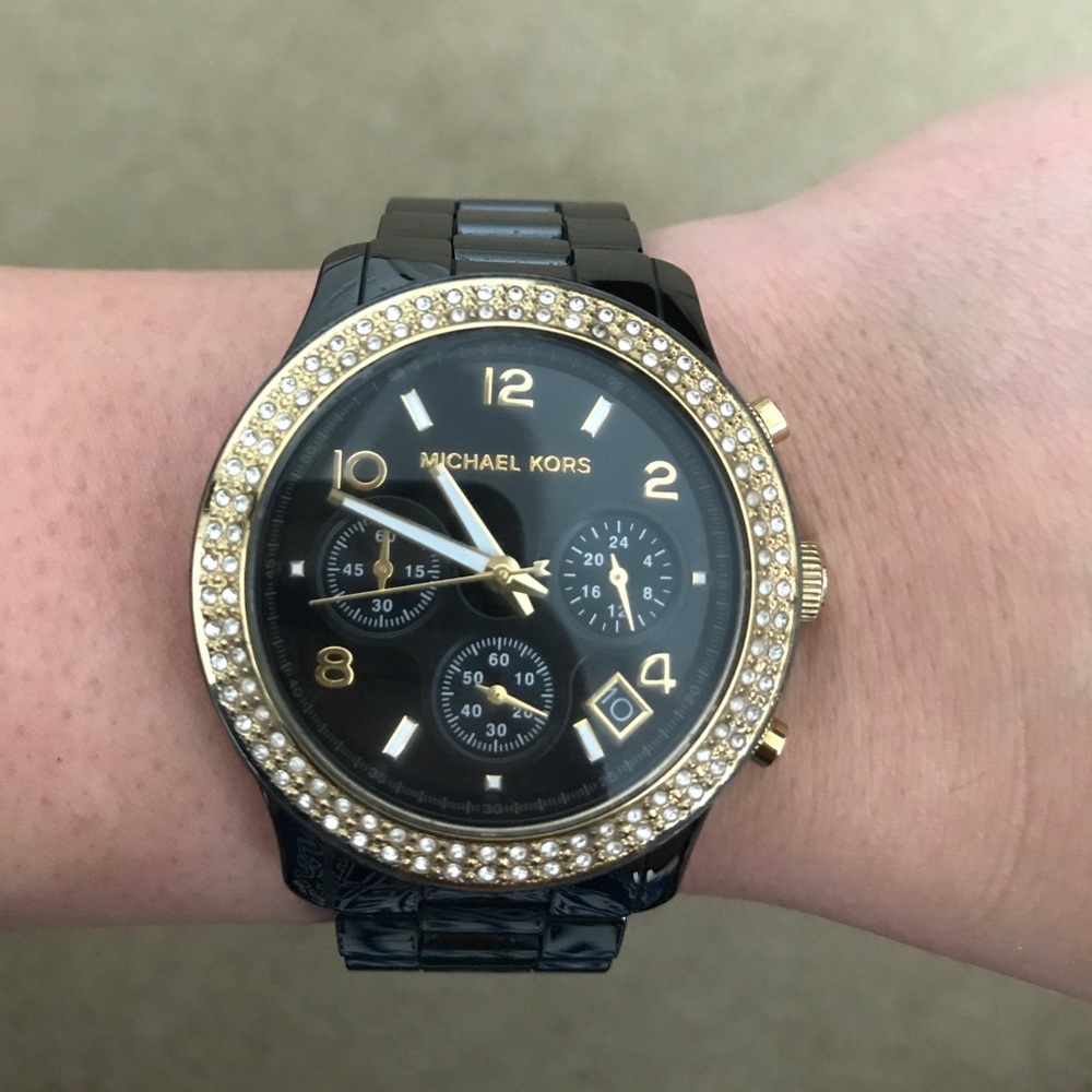 Black Ceramic Michael Kors Watch