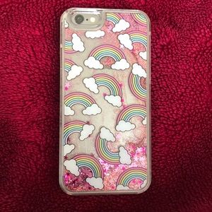 Skinny dip glitter phone case