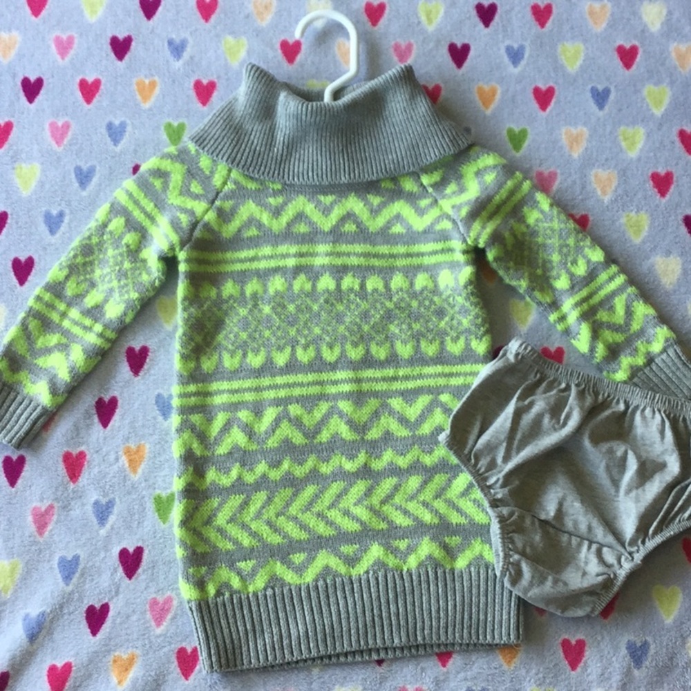 Toddler girl long sleeve sweater dress.