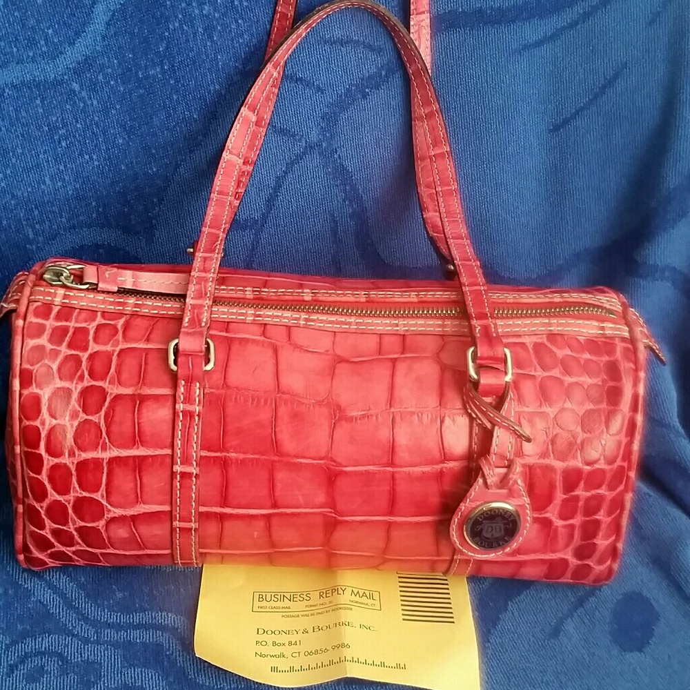 DOONEY AND BOURKE  CROCODILE EMBOSSED HANDBAG EGUC