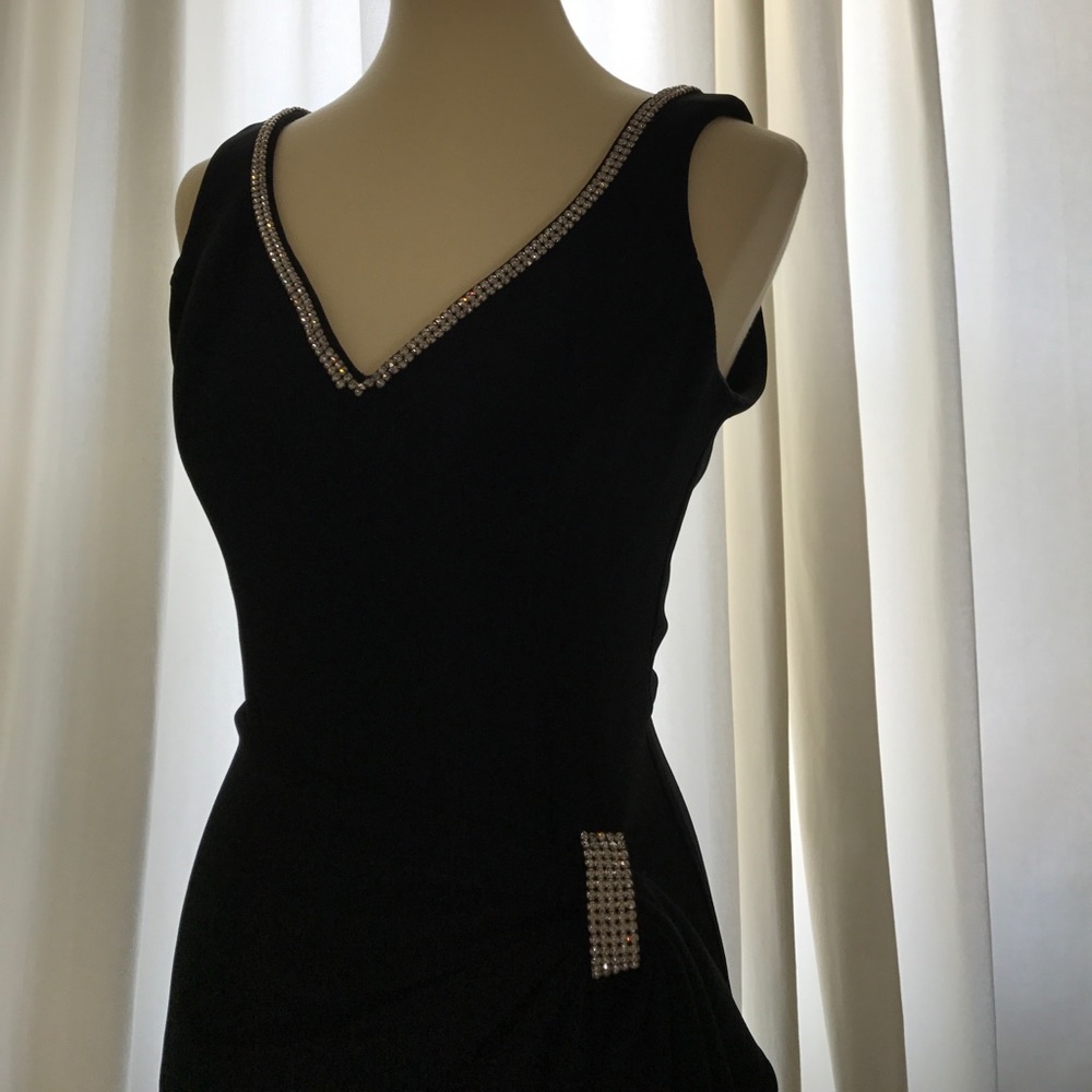 betsy &adam black vintage dress