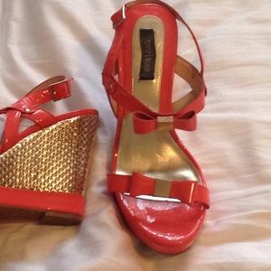 Peach strappy sandals