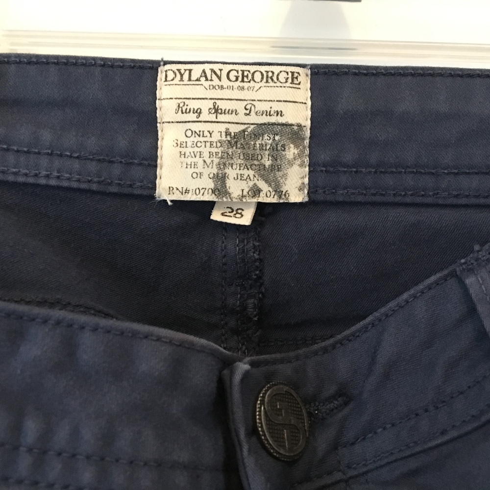 Dylan George skinny cargos, ankle zippers, sz 28