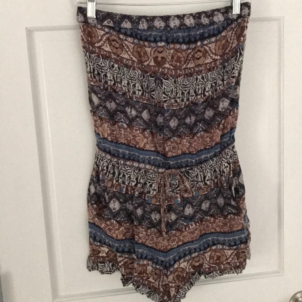 Boho strapless romper