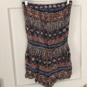Boho strapless romper