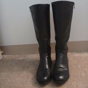 Lifestride Sabella Wide Calf Navy Boots Size 9