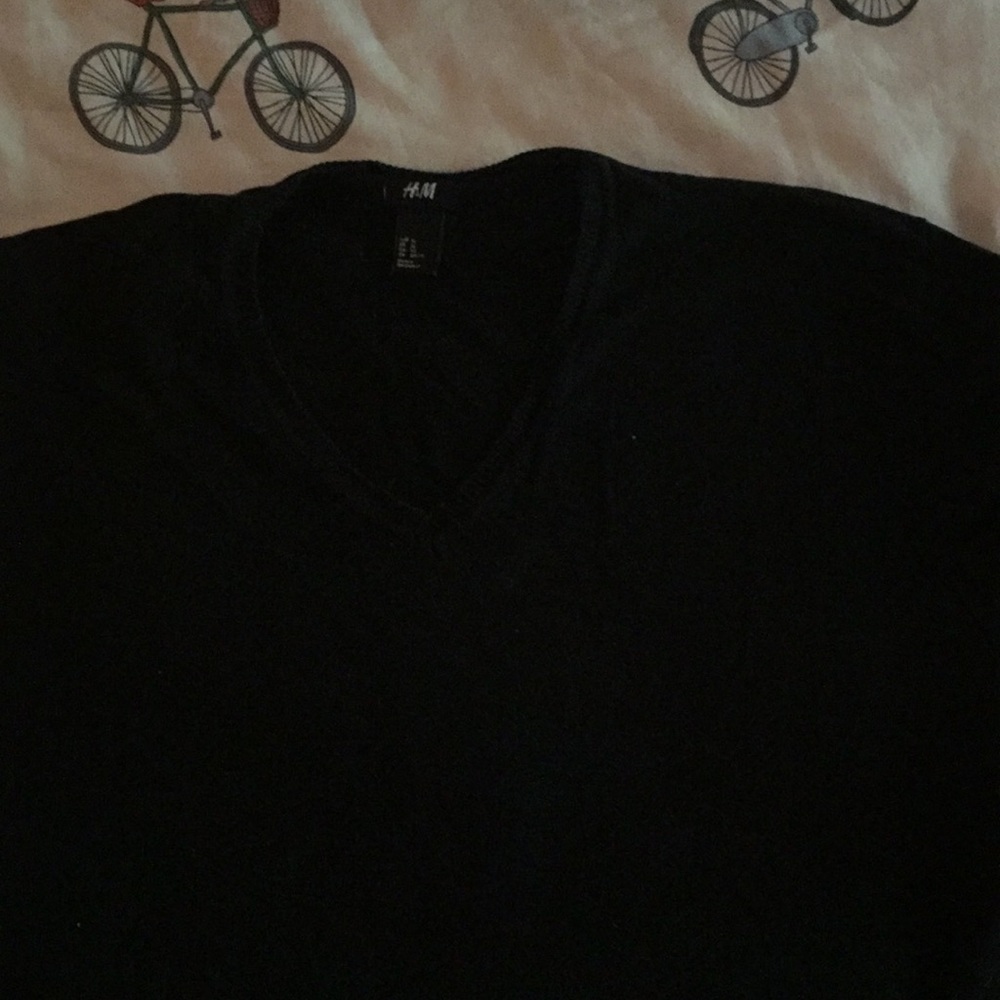 Men's cotton v-neck sweater