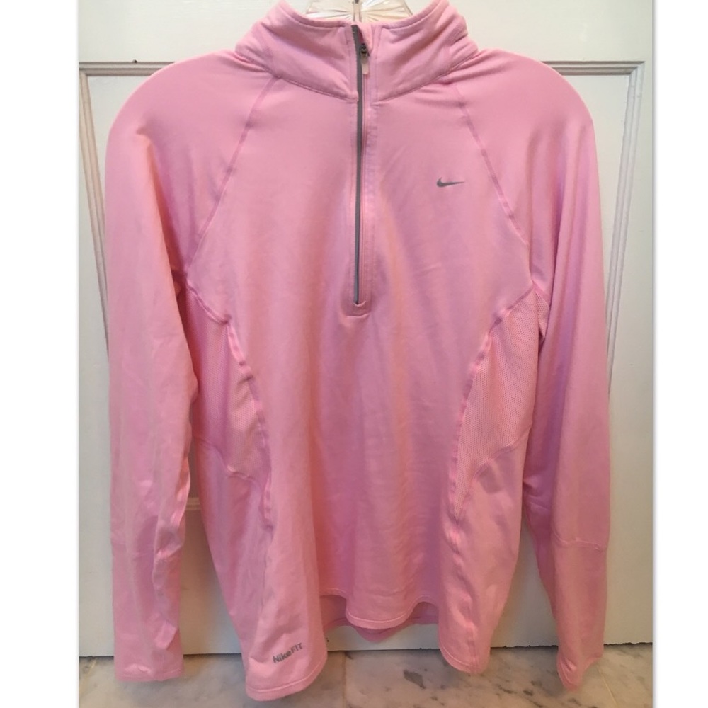 NIKE PINK QUARTER-ZIP JACKET